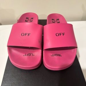 Off-White Hot Pink Pool Slides